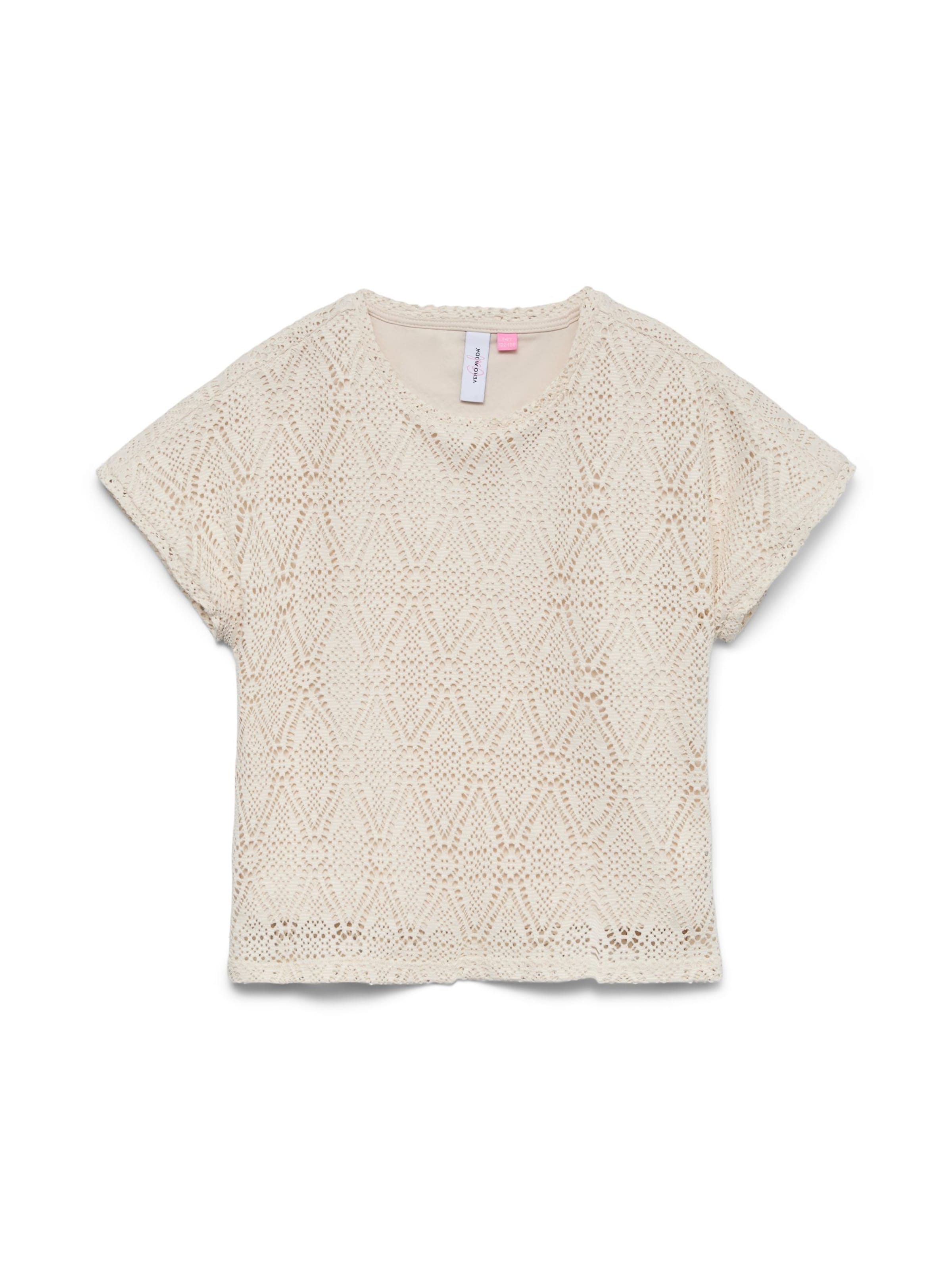 T-Shirt 'VMMaya' Vero Moda Girl en blanc : devant