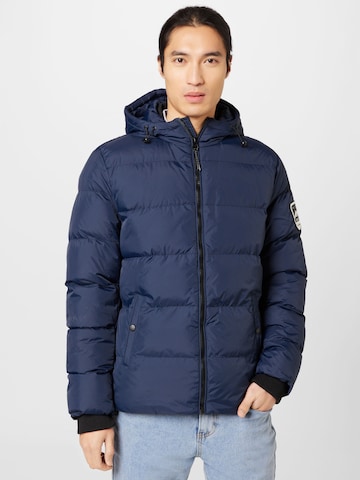 INDICODE JEANS Winter jacket 'Hoover' in Blue: front