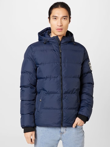 INDICODE JEANS Winter Jacket 'Hoover' in Blue: front