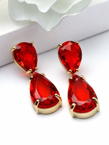 Boucles d'oreilles 'Eluné' AVANT-GARDE PARIS en rouge