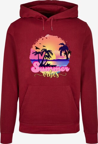 Merchcode Sweatshirt 'Summer Vibes Sunset' in Rood: voorkant