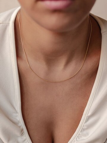 Hey Happiness Ketting 'Round Snake' in Goud: voorkant