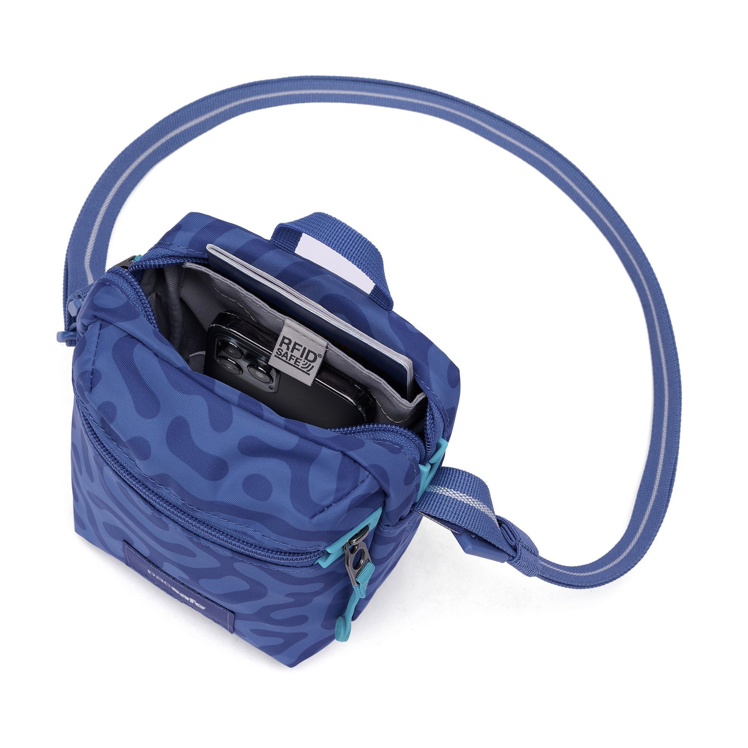 Sac à bandoulière 'Go Micro' Pacsafe en bleu