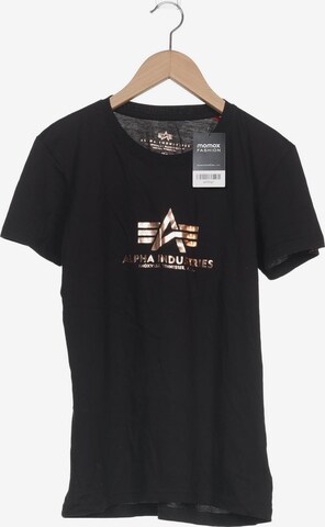 ALPHA INDUSTRIES T-Shirt M in Schwarz: predná strana
