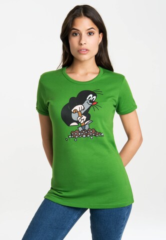 LOGOSHIRT Shirt 'Der kleine Maulwurf' in Groen: voorkant