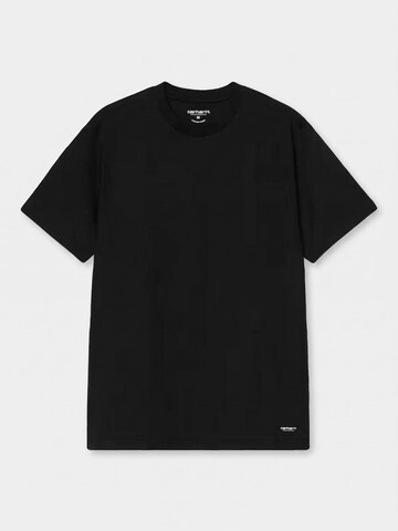 Carhartt WIP Shirt 'STANDARD CREW NECK 2 PACK T-SHIRT BLACK / BLACK' in Zwart