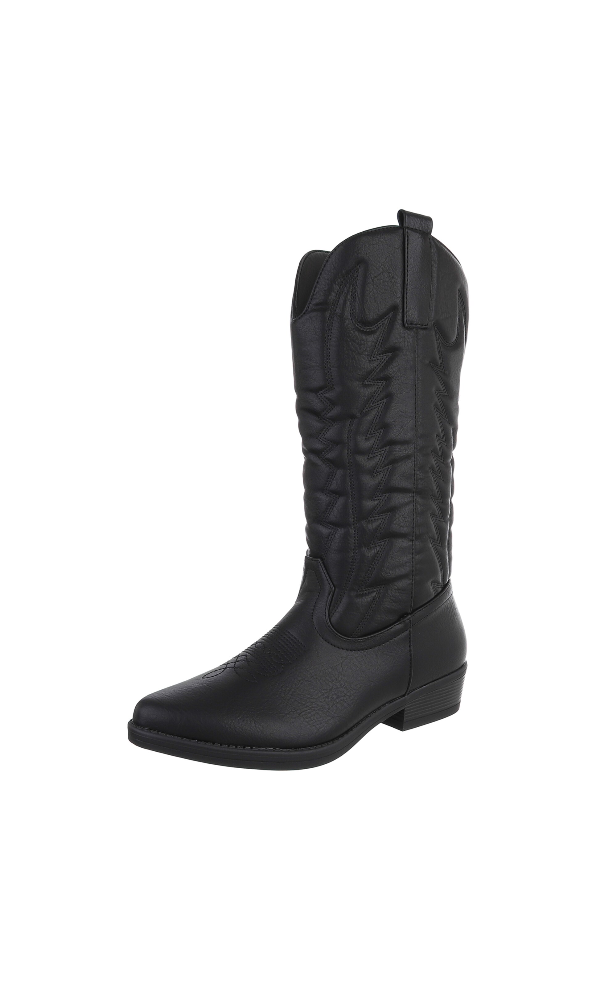 Ital-Design Cowboy Boots in Black, Item view