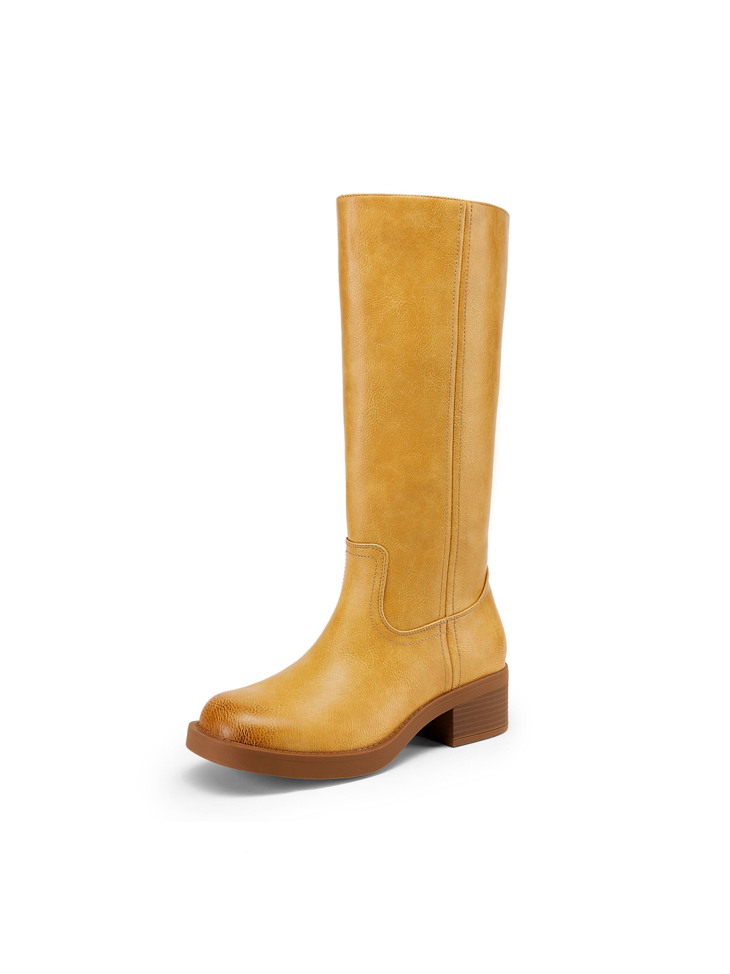 Dream Pairs Boots in Yellow: front