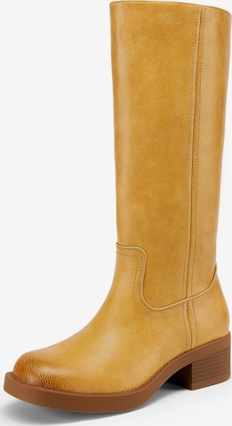 Dream Pairs Boots in Yellow: front