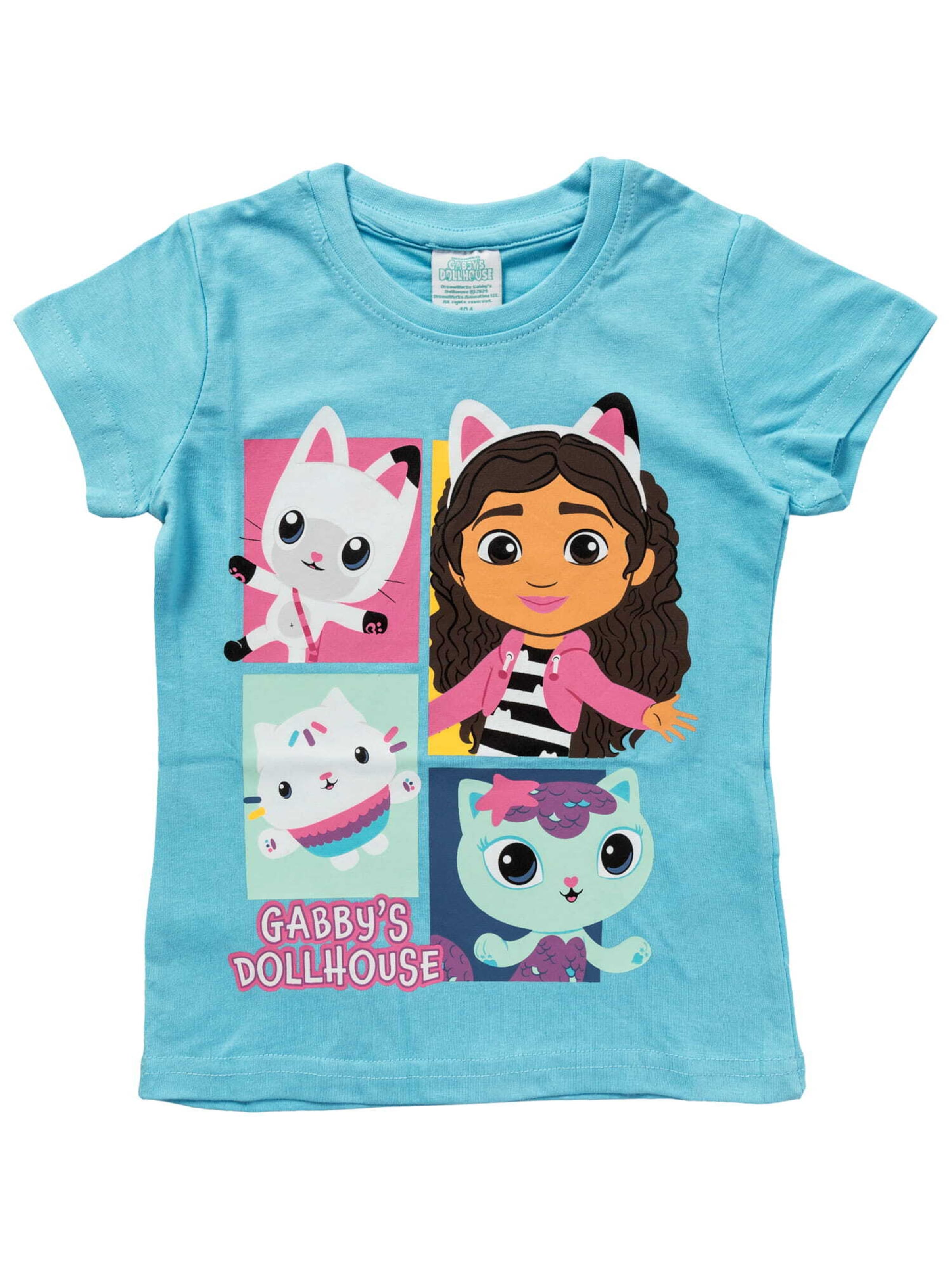 Gabby`s Dollhouse T-Shirt 'Gabby & Friends' in Blau: Vorderseite