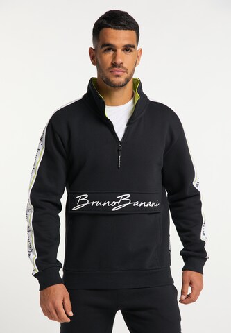 BRUNO BANANI Sweatshirt 'Morgan' in Zwart: voorkant