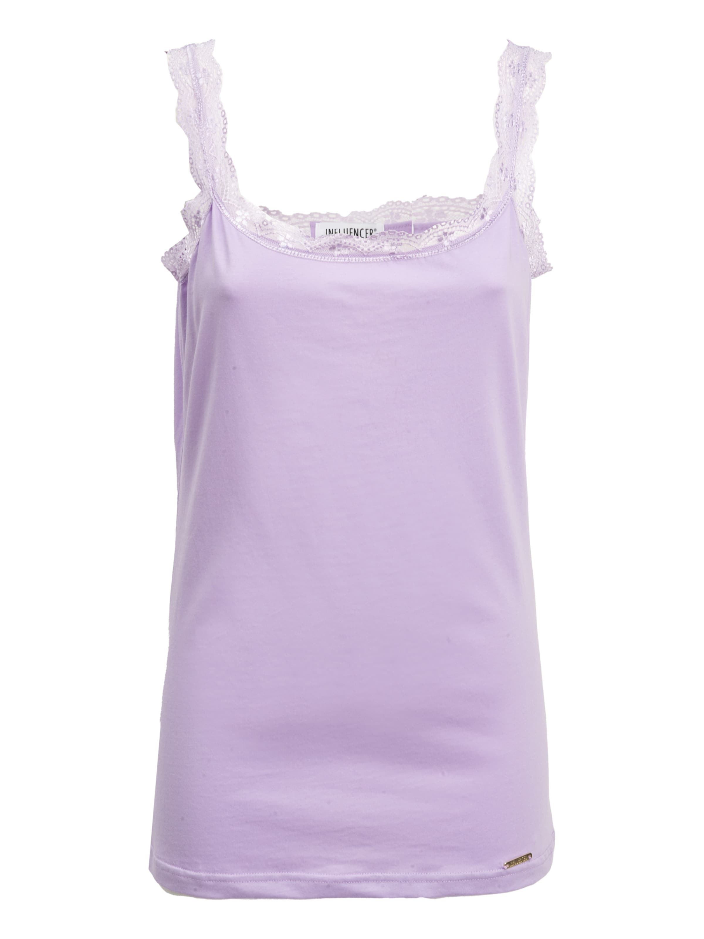 Top di Influencer in lilla: frontale