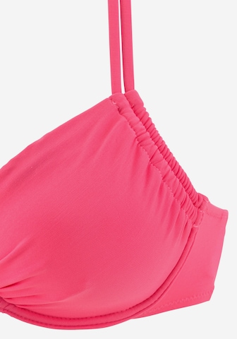 BUFFALO Regular Bikini top 'Happy' in Pink