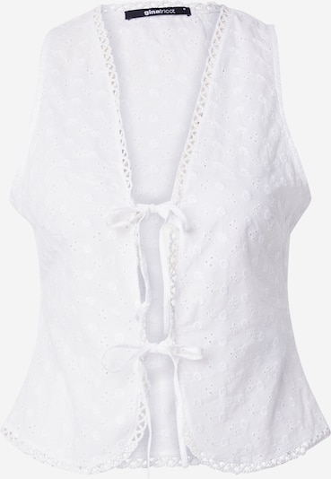 Gina Tricot Prsluk 'Anglaise' u bijela, Pregled proizvoda
