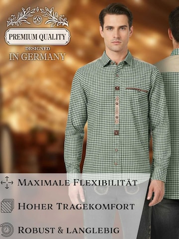 Steigenhöfer Regular fit Button Up Shirt 'Leopold' in Green