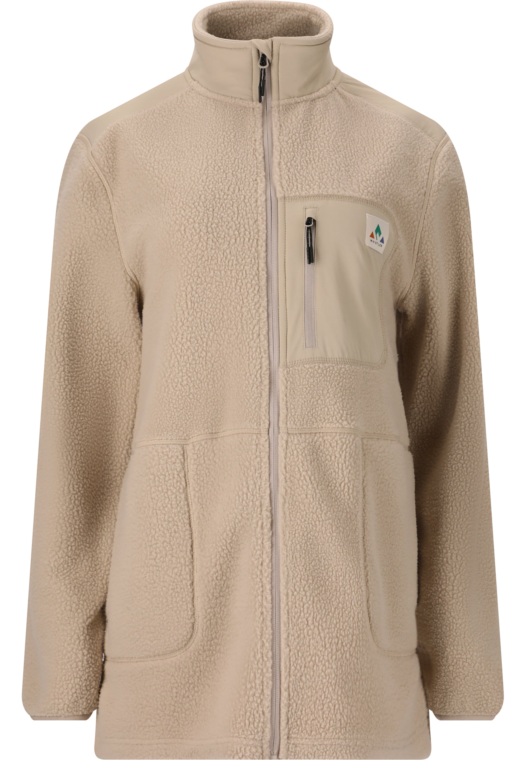 Whistler Fleece jas 'Felis' in Beige: voorkant
