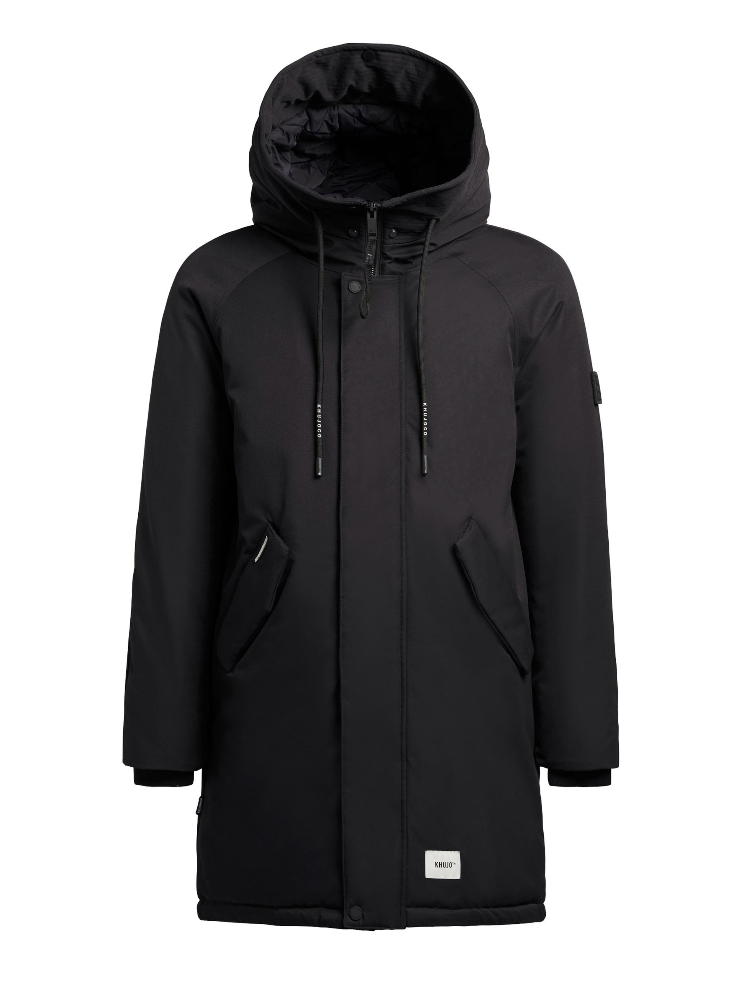 khujo Płaszcz przejściowy 'Hant' w kolorze czarny: przód
