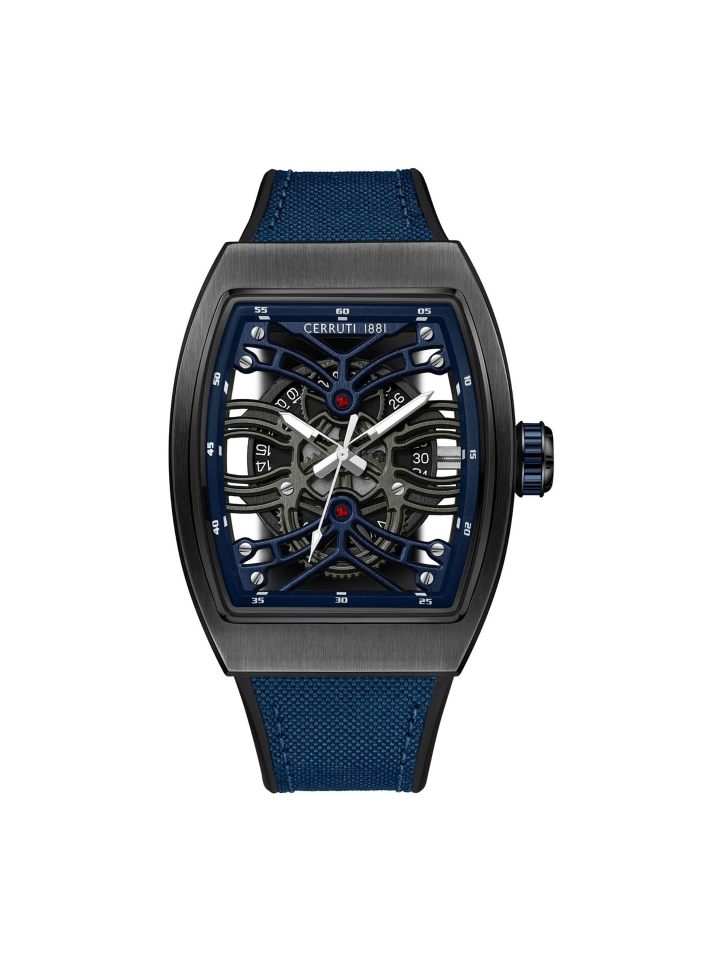 Montre à affichage analogique CERRUTI 1881 en bleu : devant