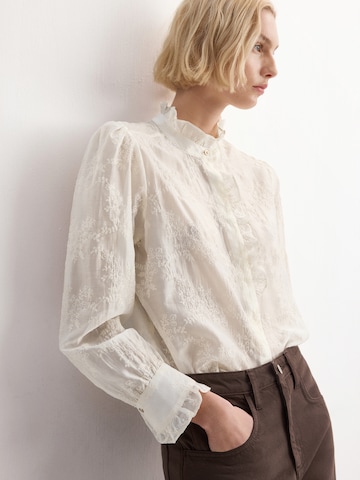 Chemisier 'FILCAYA' MANGO en beige : devant