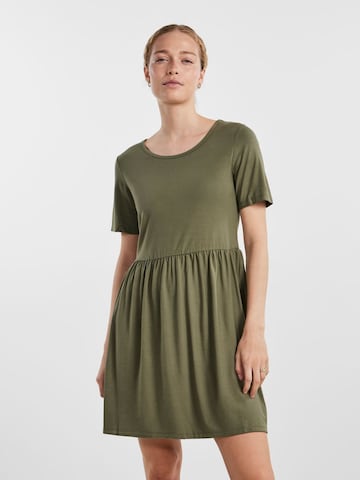PIECES Letní šaty – zelená: přední strana