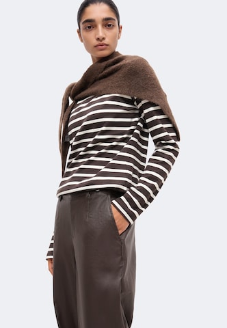 OBJECT Wide leg Broek 'OBJLISA BELLE' in Bruin