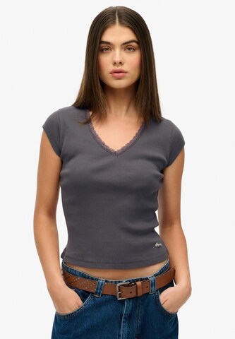 T-shirt 'Essential' Superdry en gris : devant