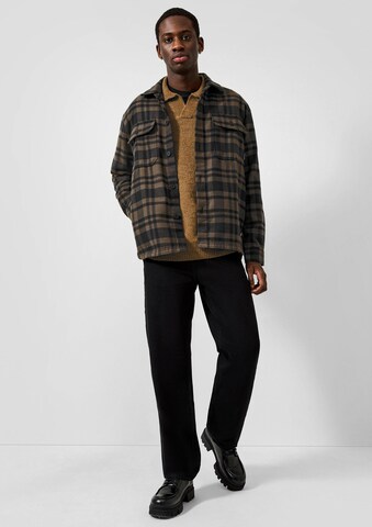Veste mi-saison QS en marron : devant