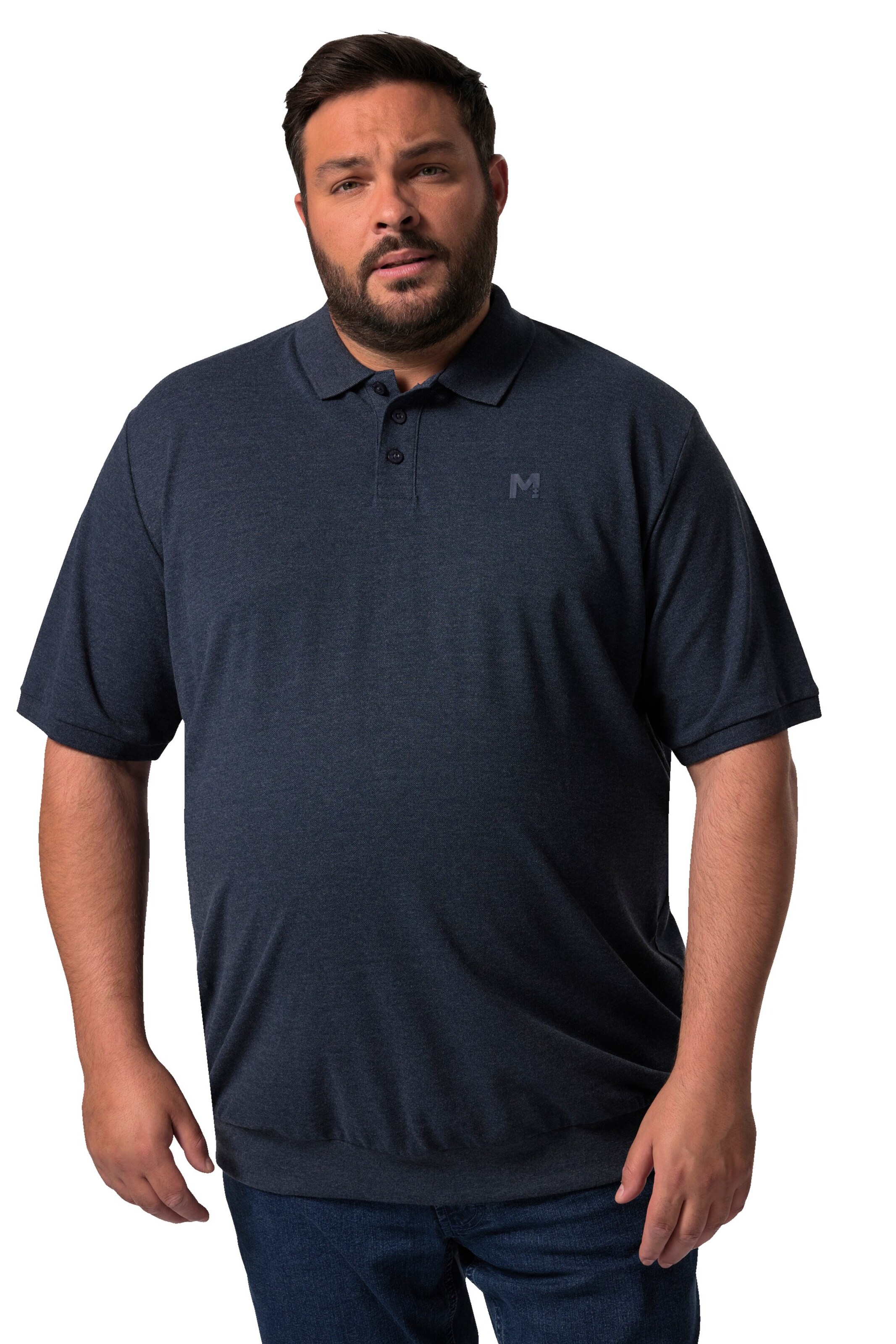 Men Plus Shirt in Blau: Vorderseite