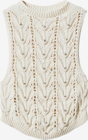 MANGO Gebreide top 'Bella' in Beige: voorkant