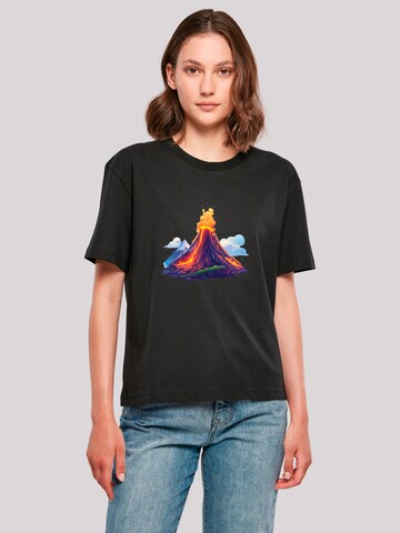 T-shirt 'Vulkanausbruch' F4NT4STIC en noir : devant