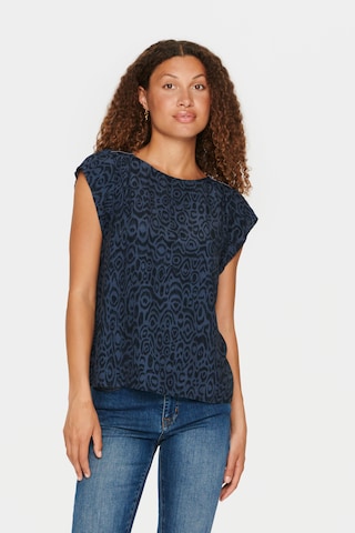 SAINT TROPEZ Blouse 'Blanca' in Blauw: voorkant