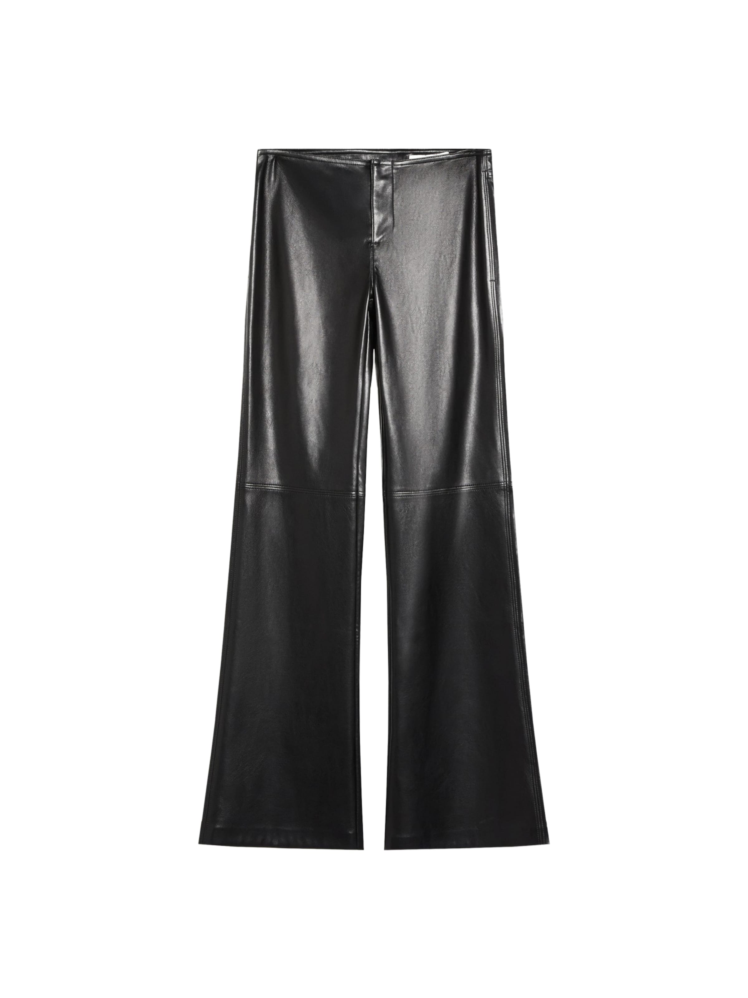 Bershka Szabványos Nadrág - fekete: elől