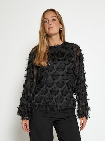 Peppercorn Bluse ' PCKylin Long Sleeve Blouse ' in Schwarz: Vorderseite