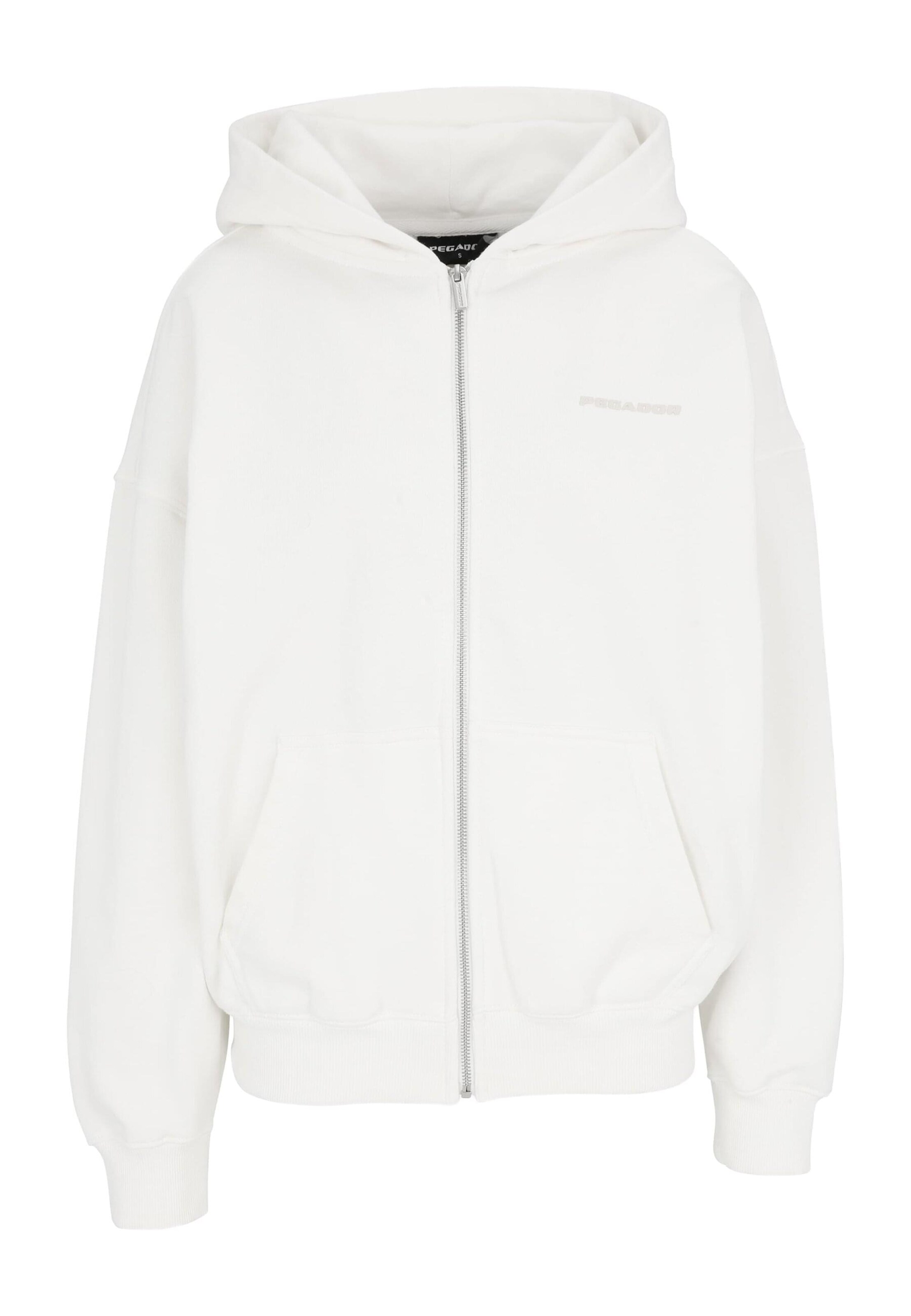 Pegador Sweatjakke 'Clarita' i hvid: forside