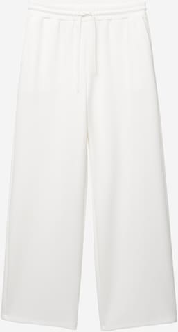 Pull&Bear Široký strih Nohavice - Biela: predná strana