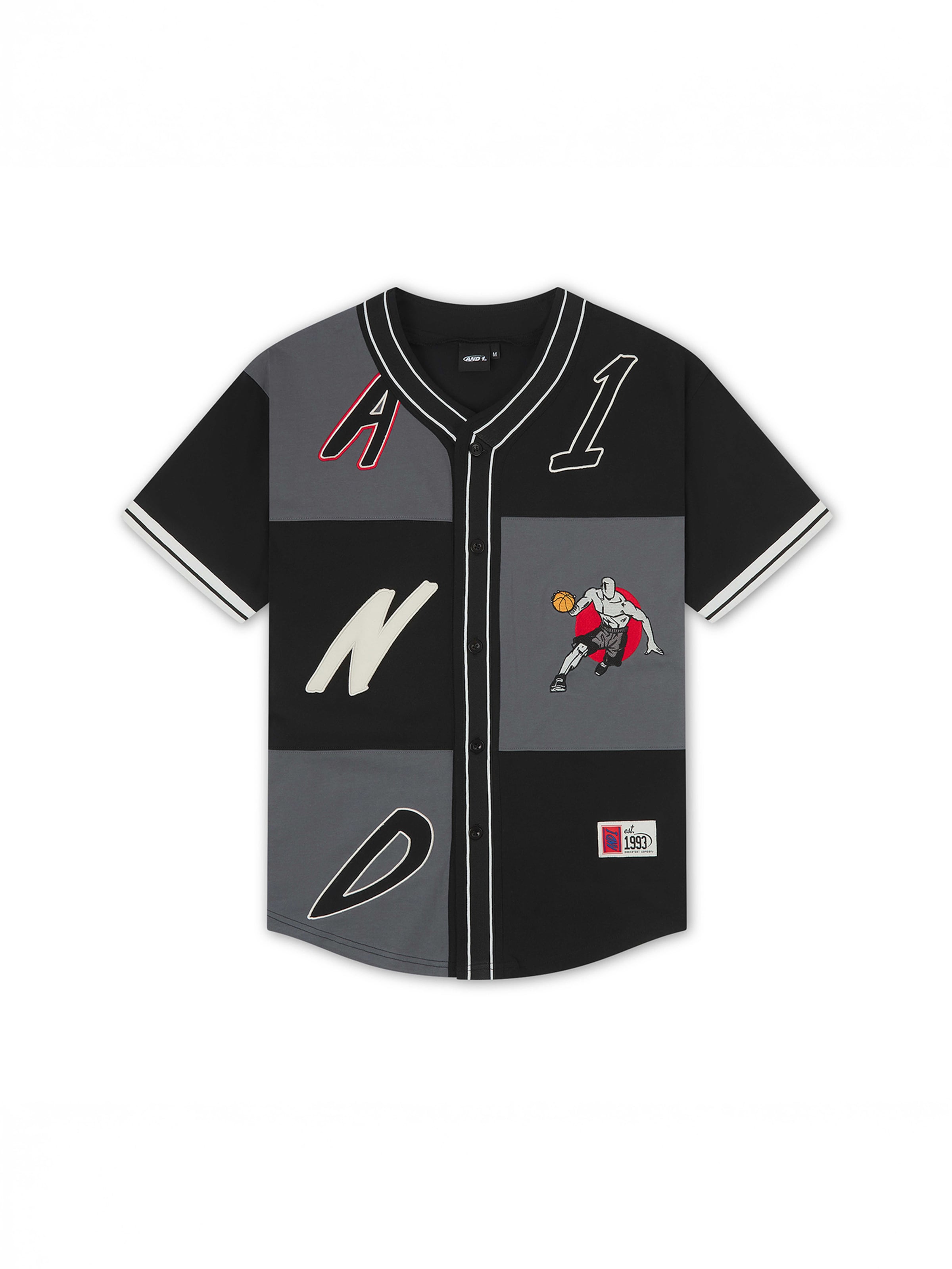 T-shirt AND1 en noir : devant