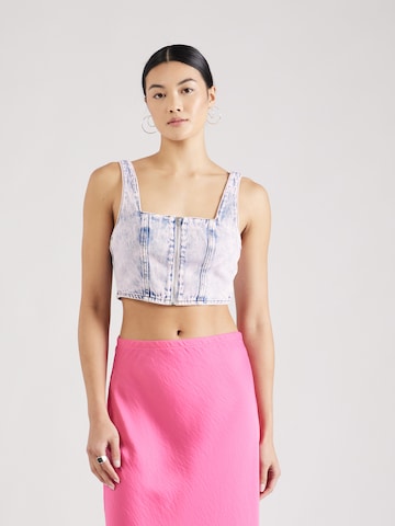 Monki Top in Blue: front