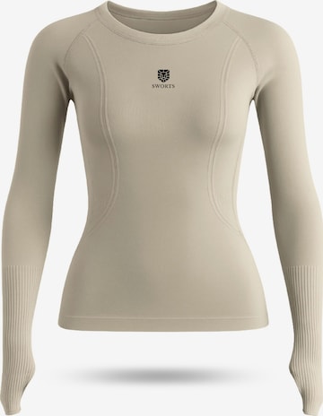 SWORTS Performance Shirt 'BASE' in Beige: front