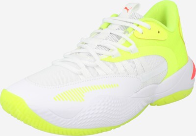 Sportiniai batai 'Court Rider' iš PUMA, spalva – žaliosios citrinos spalva / oranžinė / balta, Prekių apžvalga