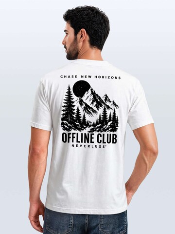 Neverless Shirt 'Offline Club' in White: front