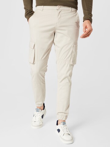 Only & Sons Tapered Cargobroek 'Cam Stage' in Beige: voorkant