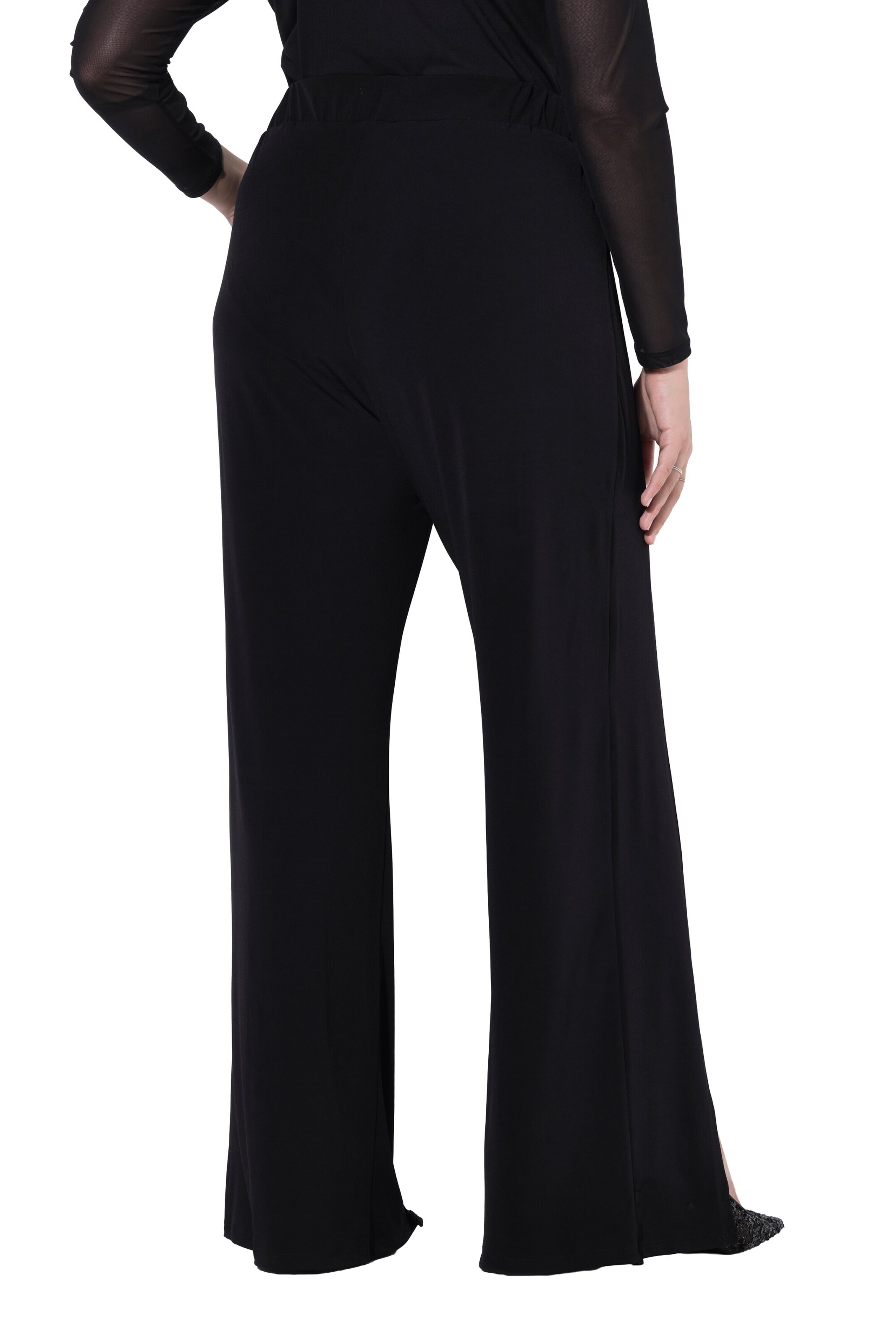 Ulla Popken Wide leg Broek in Zwart