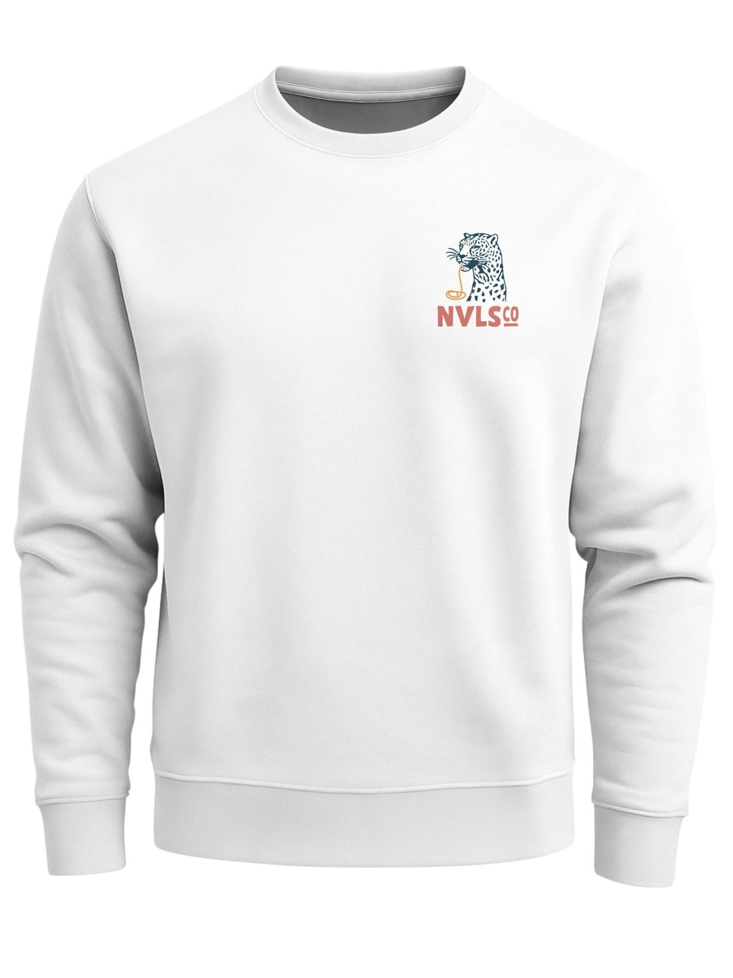 Neverless Sweatshirt 'Eat pasta'‌‌‌ in Weiß: Vorderseite