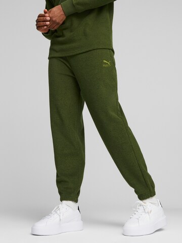 PUMA Tapered Pants in Green: front