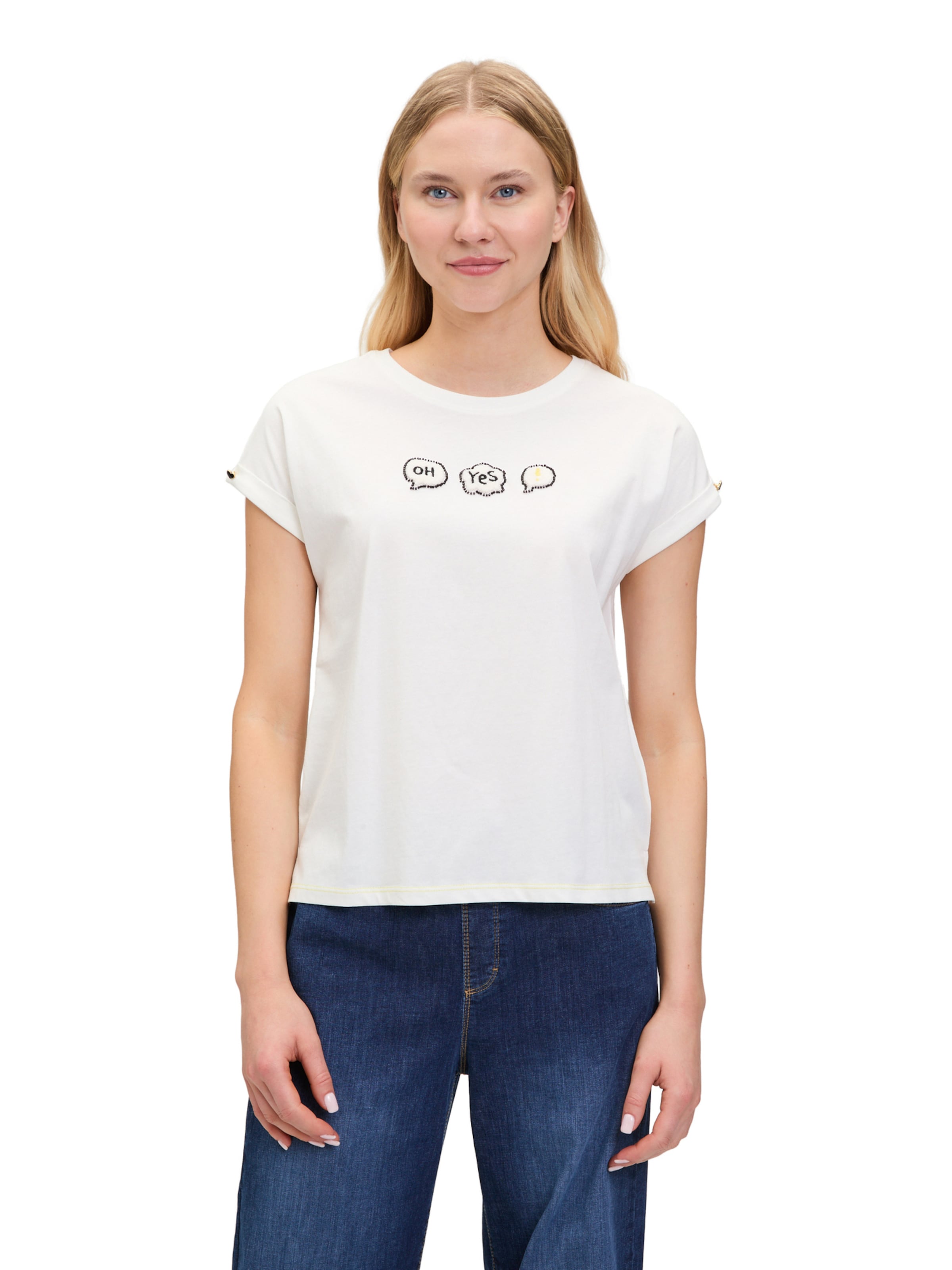 Cartoon Shirt in White: front