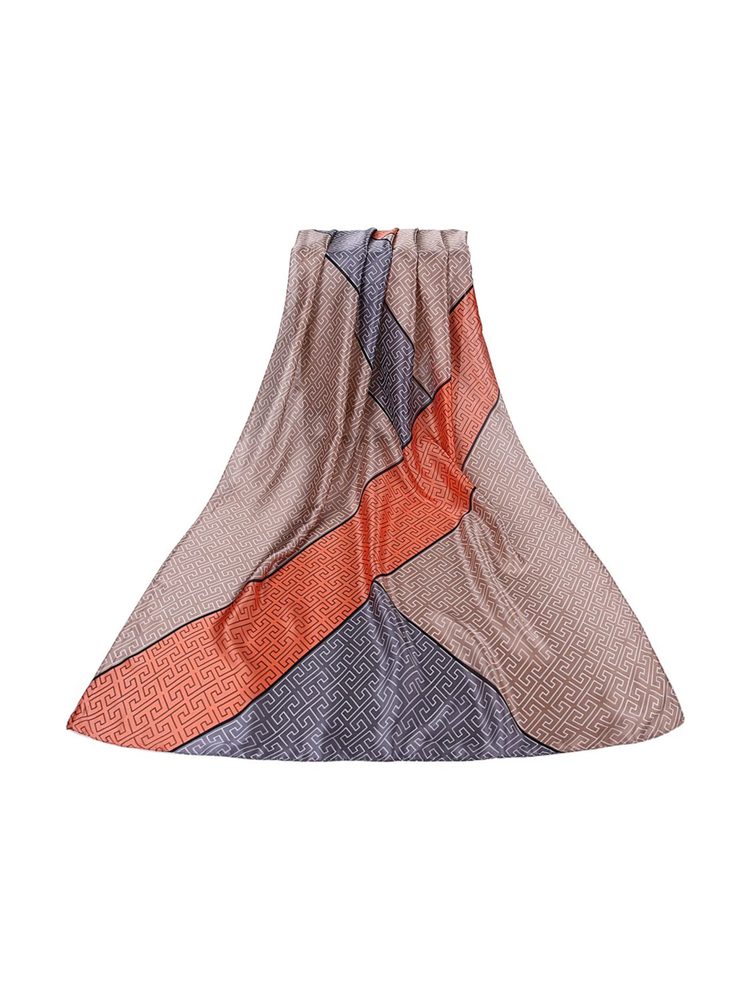 alberto cabale - Chal 'Étole de Soie Orange Bestprint Double F' en naranja