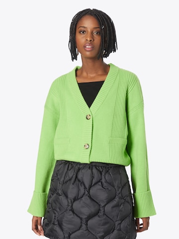 River Island Gebreid vest in Groen: voorkant