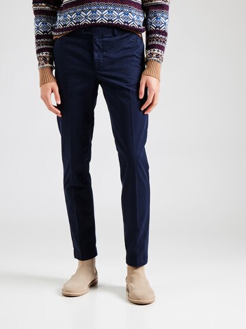 Hackett London Slimfit Παντελόνι τσίνο 'KENSINGTON' σε μπλε: μπροστά