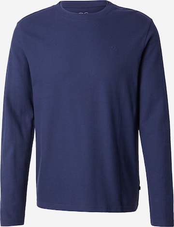 T-Shirt QS en bleu : devant