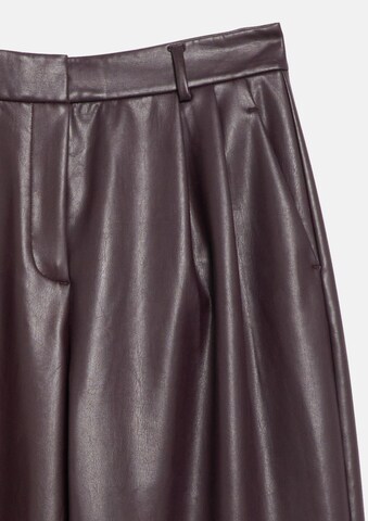 COMMA Wide leg Bandplooibroek in Lila: voorkant